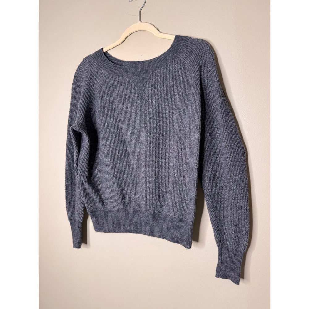 J.Crew Charcoal Gray Merino Wool Alpaca Blend Raglan Pullover Sweater XS